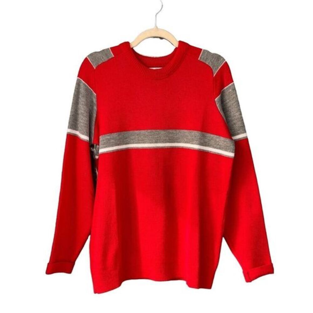 S1 Vintage Johnathan‎ Richard’s Red Gray Sweater